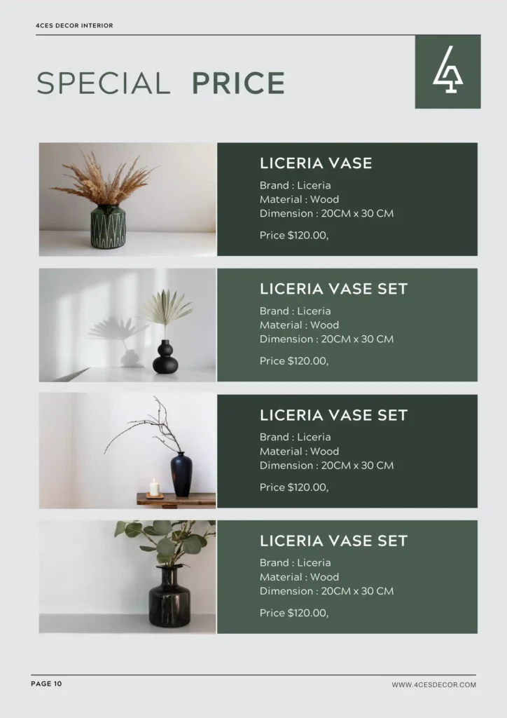 Thiết kế logo 4Ce's Decor 13 Thiết kế brochue 4ce's Decor