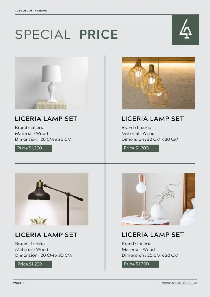 Thiết kế logo 4Ce's Decor 9 Thiết kế brochue 4ce's Decor